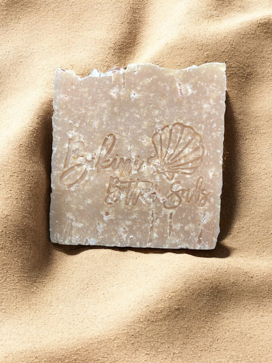 Handmade Himalayan salt soap bar for gentle exfoliation