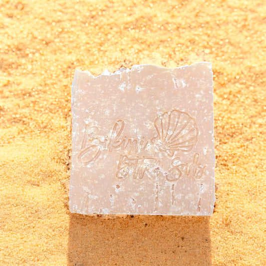 Handmade exfoliating soap bar for smooth and revitalized skin