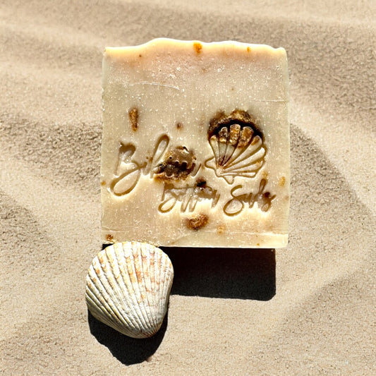 Handmade African black soap bar for acne-prone and textured skin
