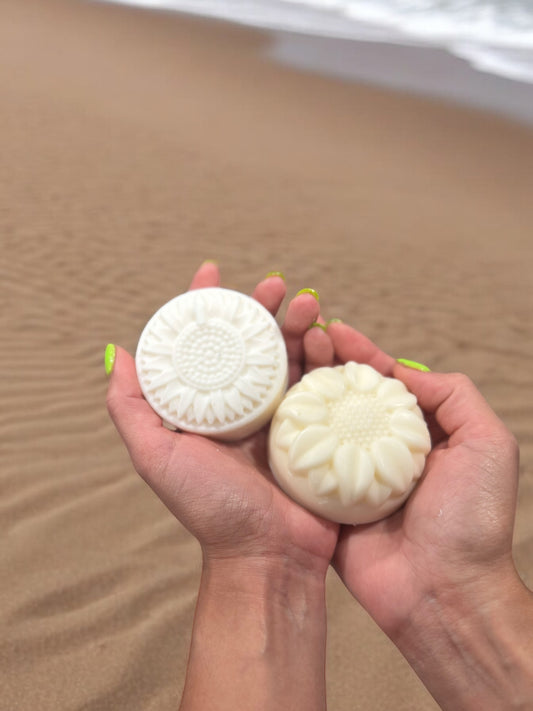 Handmade shampoo and conditioner bars with nourishing oils and butters