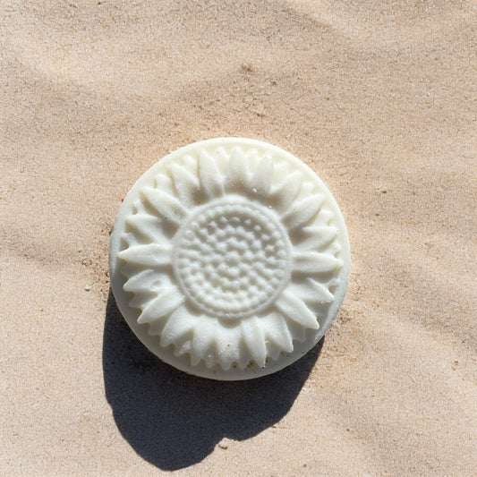 Natural shampoo bar with castor oil, jojoba oil, and rice water