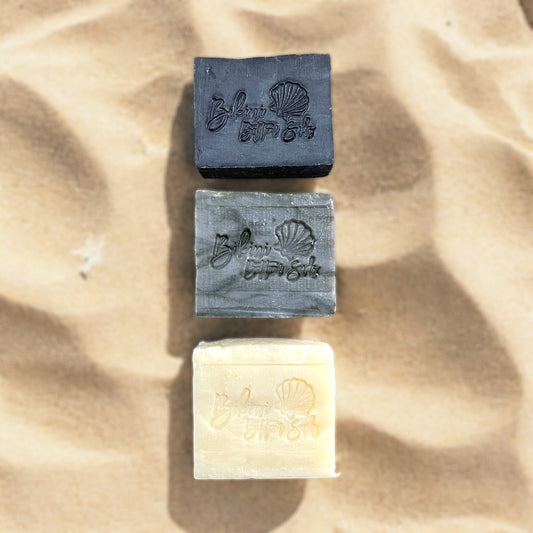 Mountain pine, activated charcoal, and rosemary peppermint soap gift set