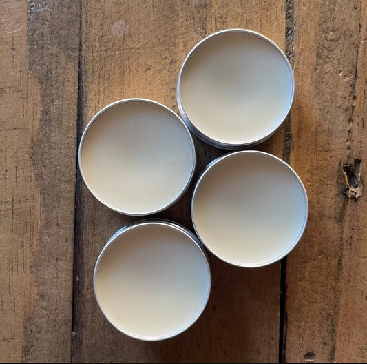 Natural handmade lip balm with almond oil and shea butter