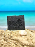 Organic activated charcoal soap bar with natural oils and detox ingredients