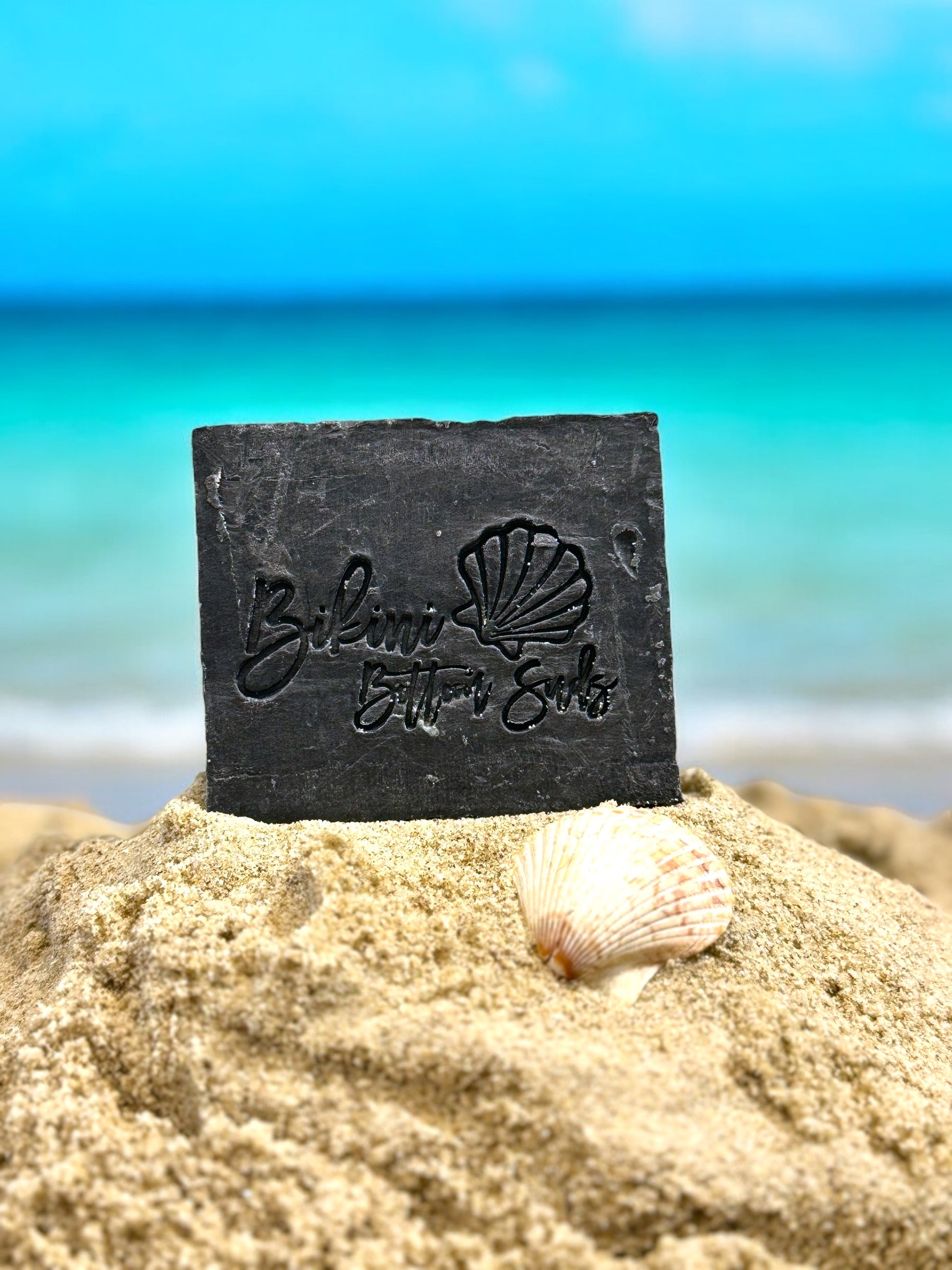 Organic activated charcoal soap bar with natural oils and detox ingredients
