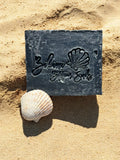 Aesthetic display of activated charcoal soap – vegan, handcrafted skincare
