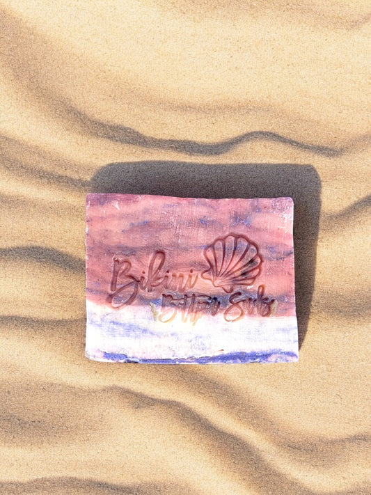 Handmade strawberry n' cream soap bar with olive oil and shea butter