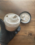 Handmade coffee butter scrub with essential oils