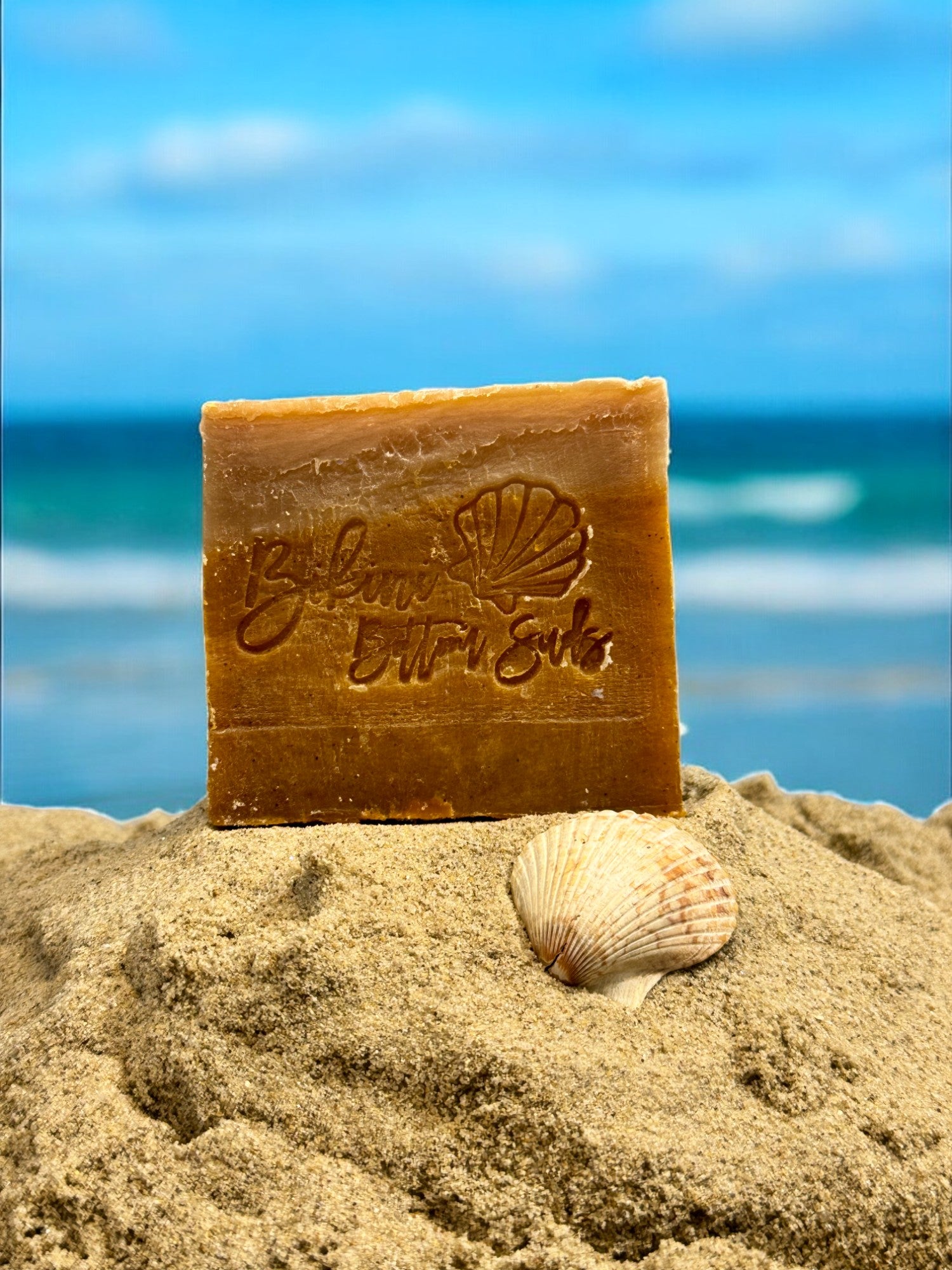 Handmade natural exfoliating soap bar with mango